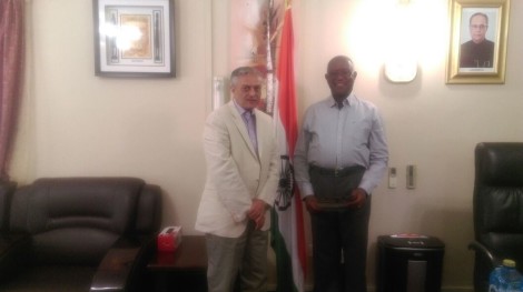 Dr Ketan Shukla, High Commissioner meeting with Mr Tiro Goaletsa G G Seeletso, CEO, Independent Elec