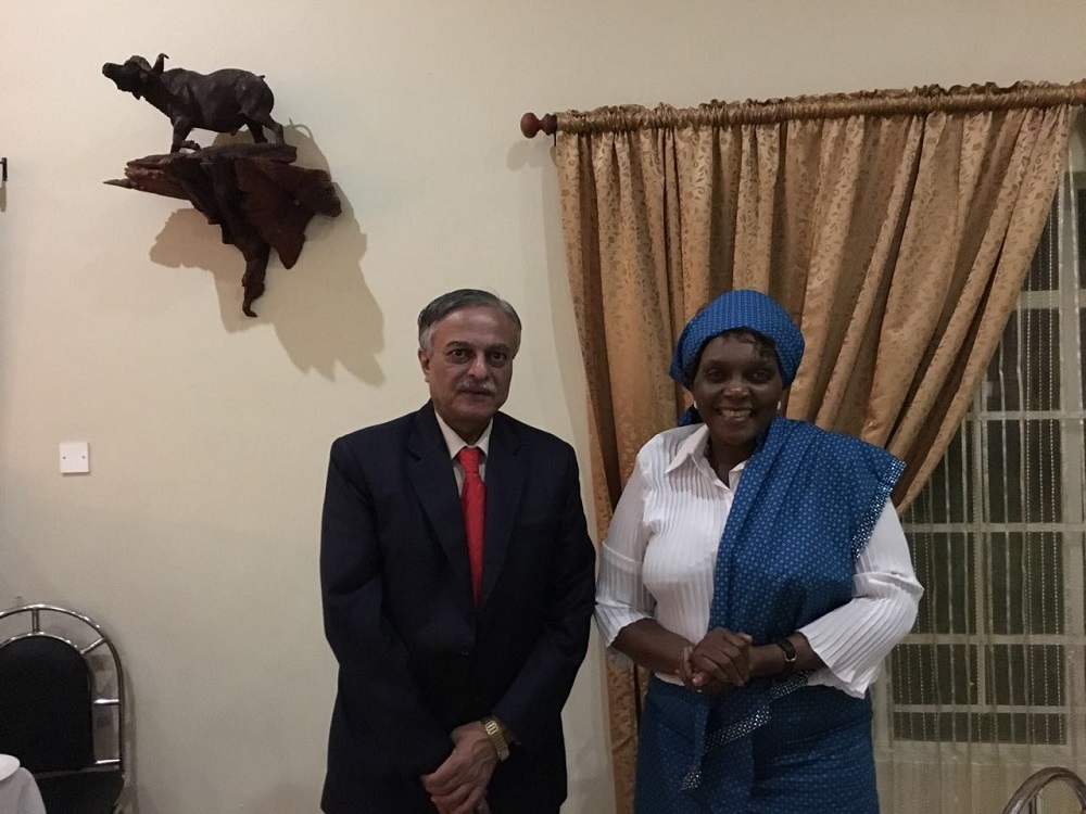 High Commissioner Dr Ketan Shukla meeting with Her Worship Sylvia Muzila, Mayor, Francistown on 29th April 2016 in Francistown