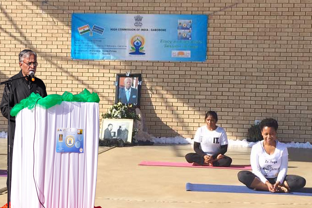 Celebration of 3rd International Day of Yoga at University of Botswana 25.6.2017