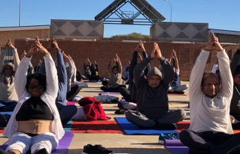 4th International Day of Yoga on 17.6.2018 at Open Arena, UB, Gaborone