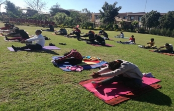 4th International Day of Yoga on 23.6.2018 Adansonia Garden, Francistown