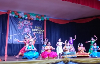 Srikrishna Janmashtami celebration at BHS Temple, Maru-a-pula, Gaborone on 3.9.2018