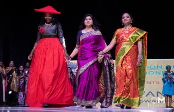 India-Botswana Women Attire Show during Celebration of INDOTSWANA DAY (India-Botswana Day) on 28.4.2019 at GICC, Grand Palm, Gaborone