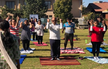 Celebration of 5th International Day of Yoga in Francistown on 16.6.2019