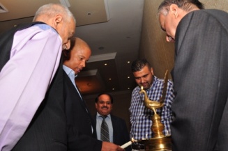 H.E. Dr. Ketan Shukla, High Commissioner of India to Botswana with Hon. Advocate Sadique Kebonang, Assistant Minister of Trade amp Industry of the Republic of Botswana during lighting of lamp on the occasion of 125th Birth Anniversary of Dr. B.R Ambedkar at Sun Avani Hotel on 14.4.2016
