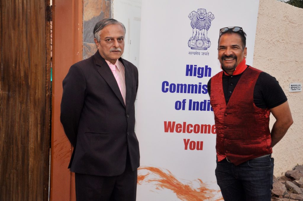  H.E. Dr. Ketan Shukla, High Commissioner of India to Botswana with Mr. Jagdish Shah, a prominent Indian (Left) during Indian Film Festival at Village Cinema on 9.9.2016